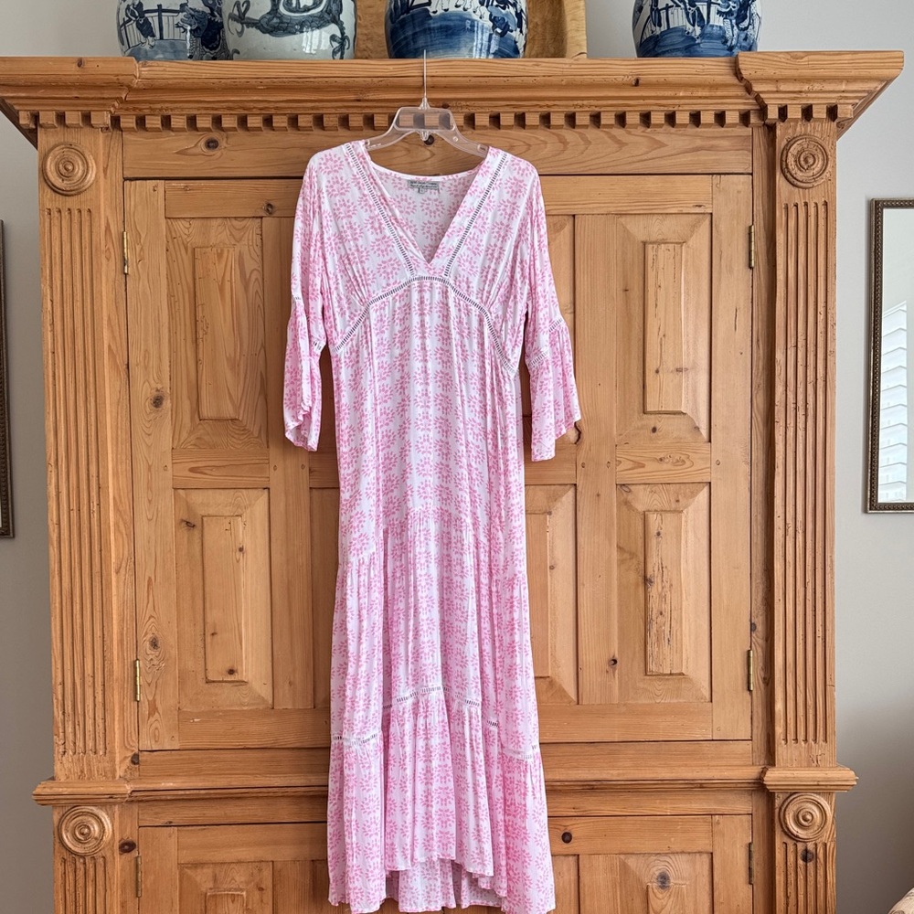 Pink Floral Maxi Dress